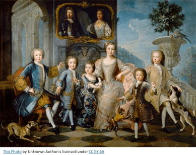 English Gentry by popular US professional genealogists, Price Genealogy: image of an English gentry painting.
