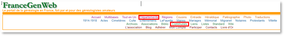 French Genealogy Records by popular US online genealogists, Price Genealogy: image of FranceGen Web.