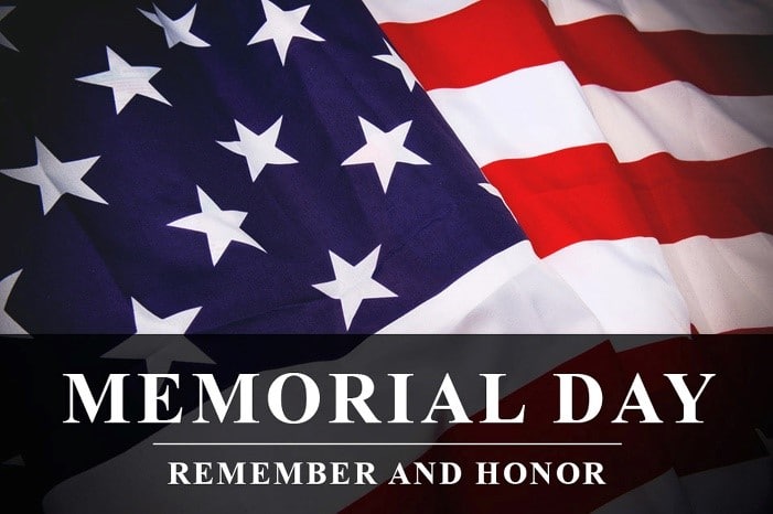 Memorial Day Genealogy by popular US online genealogists, Price Genealogy: image of an American flag. 