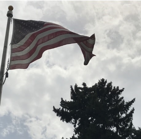 Sons of the American Revolution by popular US online genealogists, Price Genealogy: image of an American Flag.