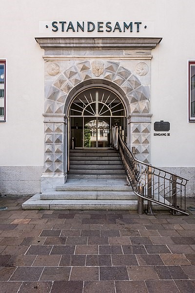 German Genealogy by popular US online genealogists, Price Genealogy: image of a German civil registration building. 