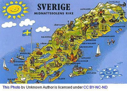 Swedish Maps by popular US online genealogists, Price Genealogy: image of a Swedish maps. 