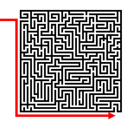 DNA Research by popular US online genealogists, Price Genealogy: digital image of a maze. 