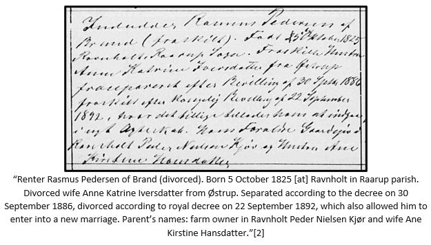 Danish Research by popular US online genealogists, Price Genealogy: image of a Danish divorce decree. 