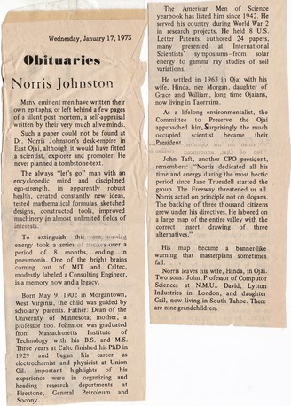 Newspaper Research by popular US online genealogists, Price Genealogy: image of 1973 obituary clipping. 