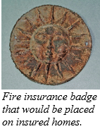 English Census Substitutes by popular US online genealogists, Price Genealogy: image of a fire insurance badge. 