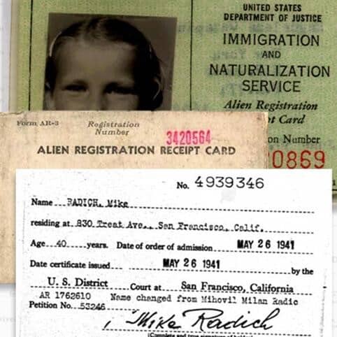 Nonresident Alien's Border Crossing Identification Card of Eugene