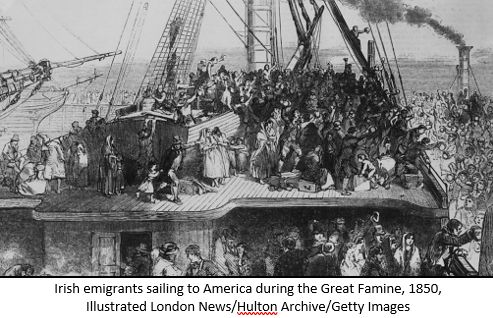 Irish Emigrants Sailing To America During the Great Famine